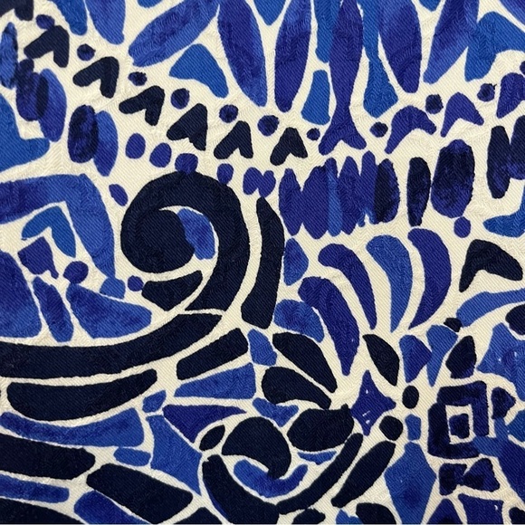 Lilly Pulitzer Blue Kelly Taverna Tile Print Ankle Pants - Picture 7 of 11